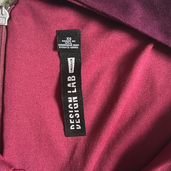 Design Lab Plum Dress with Ruffle Sleeves - Picture 2 of 4